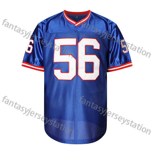 #56 Embroidery Men's Short Sleeve Loose V-neck American Football Jersey, Outdoor Rugby Jersey For Team Training