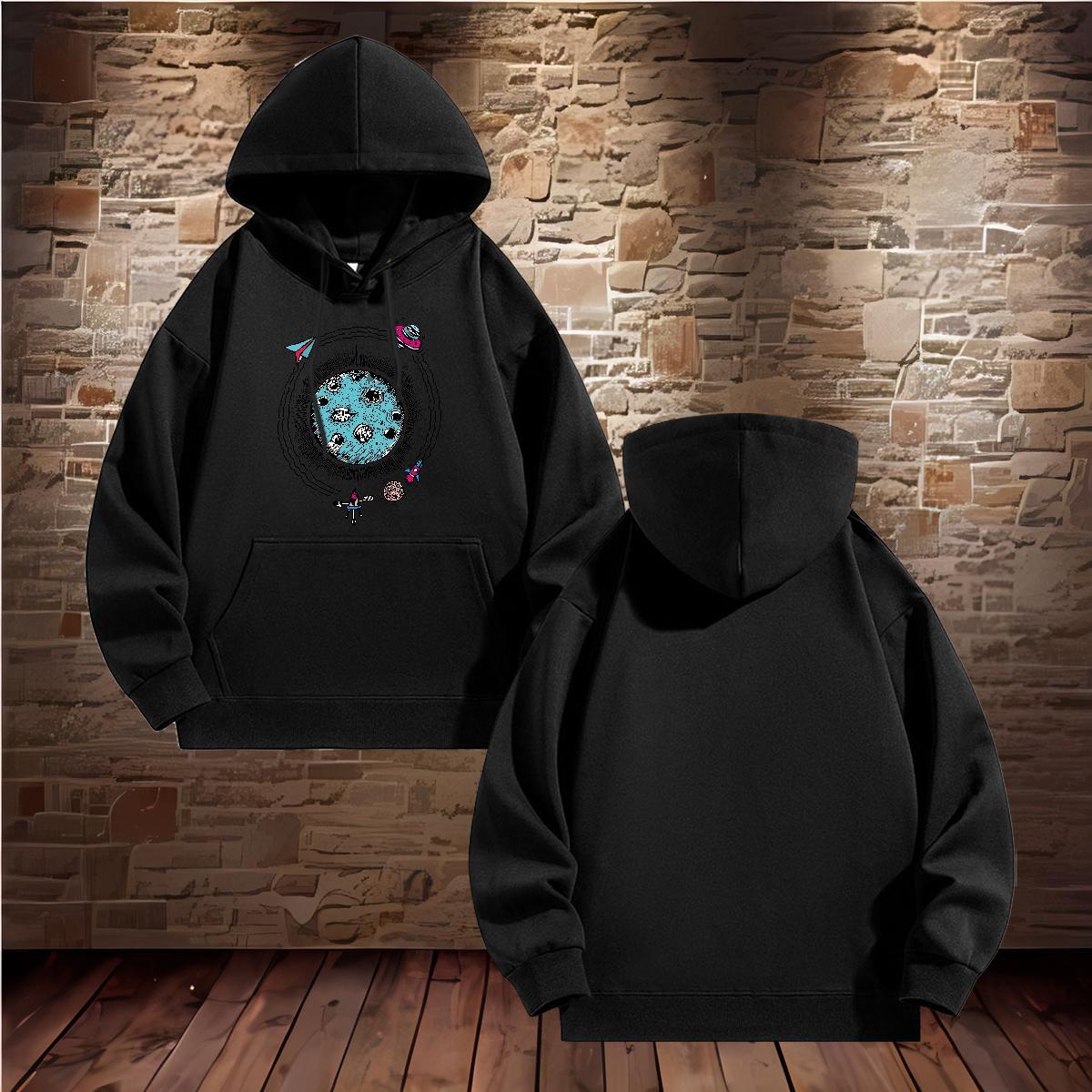 DIY Customized Men's Hooded Sweatshirt Hooded Collar Long Sleeve Designer Mens Hoodie US Size Tops Hoodie Hip Hop Warm Fleece
