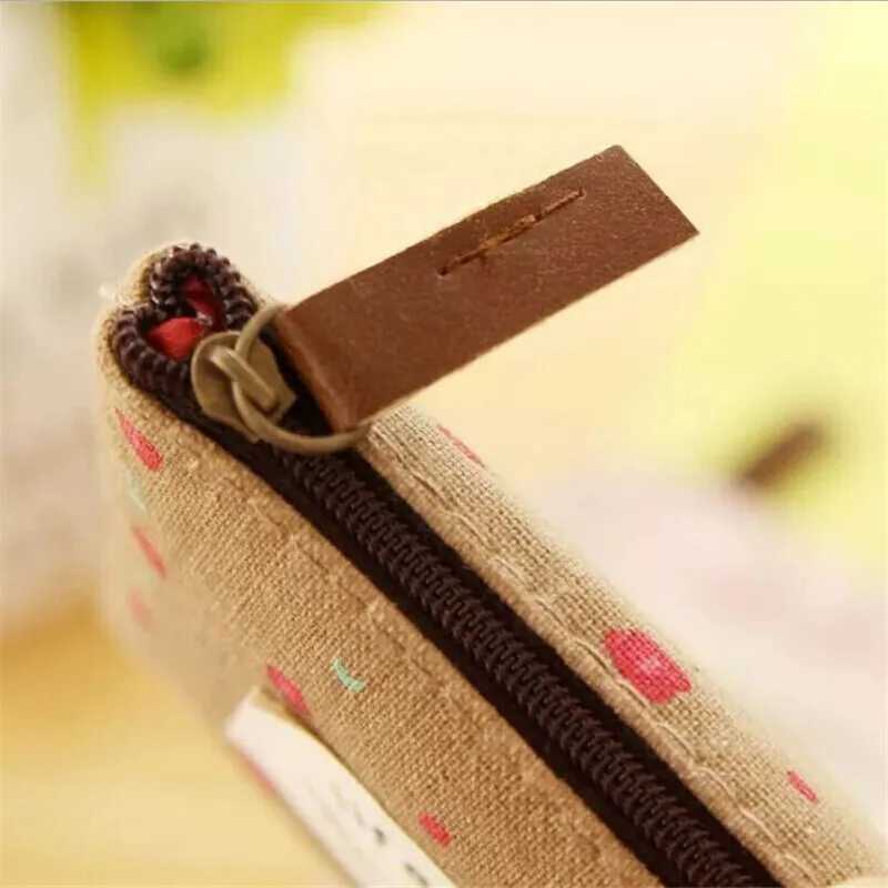 Fi Flower Pattern Coin Purses Small Fresh Canvas Coin Wallet Lady Girls Earphe Coin Key Mey Storage Bag Zipper PouchXJ241111