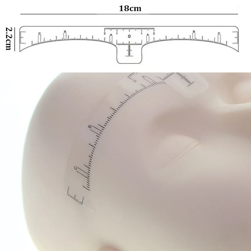 100/50/30/20/10pcs Disposable Tattoo Eyebrow Ruler Sticker Adhesive Microblading 2025 Tattoo Measurement new Tools for Permanent Makeup