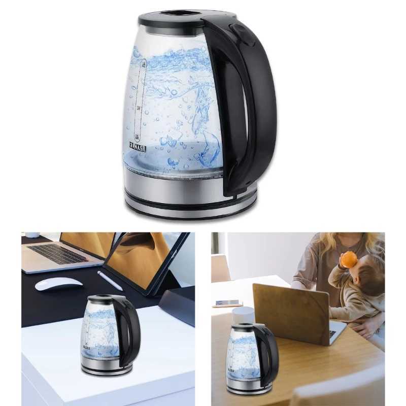 1.8L electric kettle blue light stainless steel coffee machine automatic shutdown 220V smart kettle household appliances Y241102