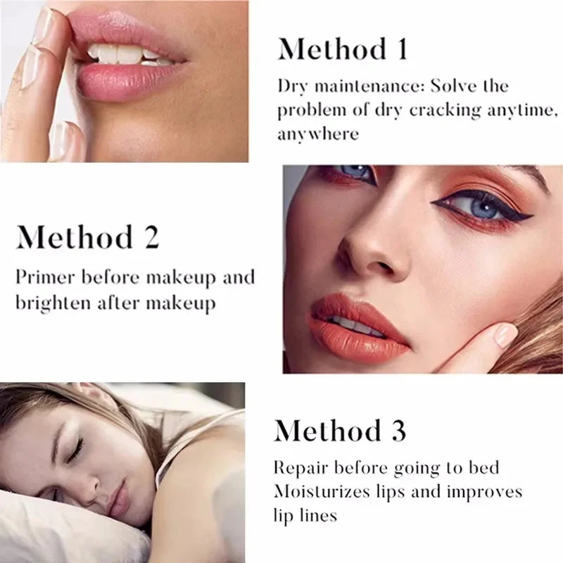 Collagen lipstick Anti crack Nourishing Lipline Removing Dead Skin Refreshing Non greasy Lip Care 241031