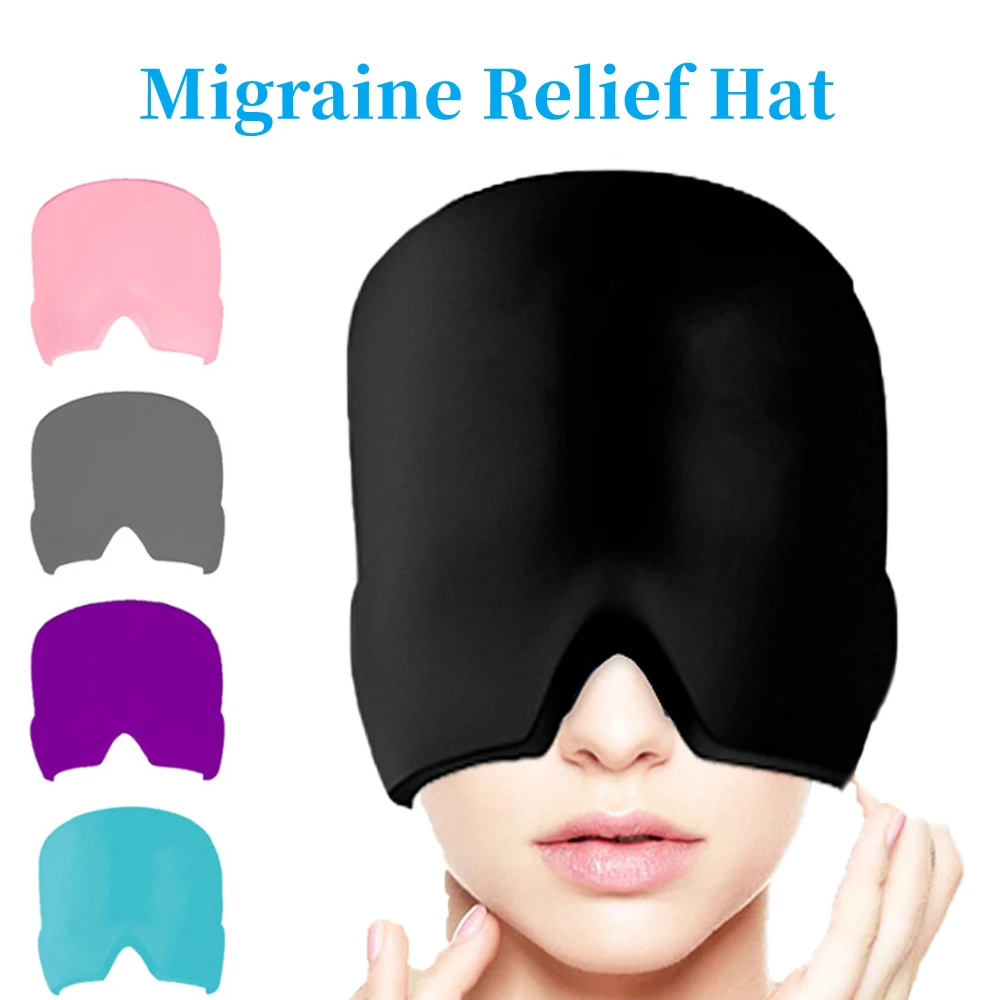 Migraine Relief Hat new headache hat Gel Hot Cold Therapy Ice 2025 Cap For Relieve Pain Ice Hat Eye Mask