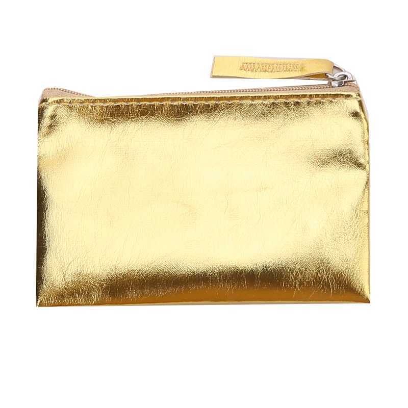 Fi Women Wallet Portable Key Storage Bag Card Holder Glossy Sier High-quality PU Leather Mini Zipper Coin PursesXJ241111