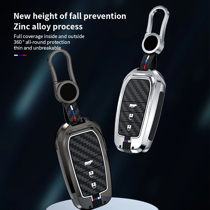 Zinc 2025 Alloy new Car Key Cover Case For Toyota RAV4 Highland Coralla Hilux Fortuner Land Cruiser Camry Crown Keychain Accessories