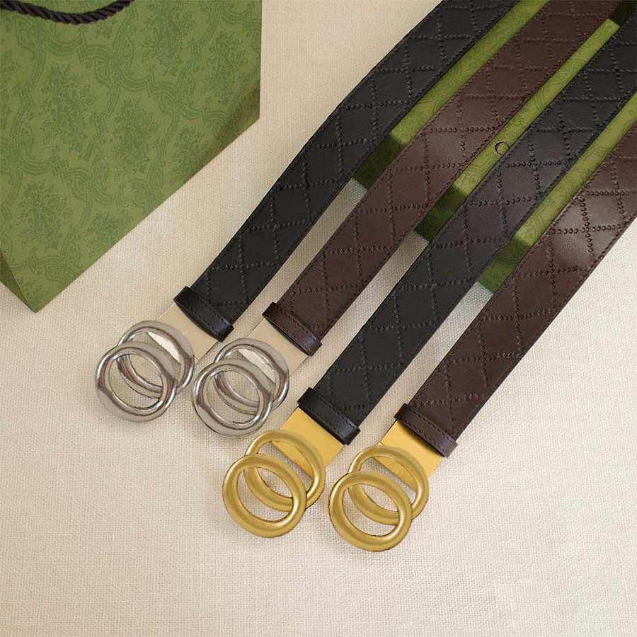 Reversible Buckle Designer Belts Womens Belt Real Leather Width 3.8CM Man belt Embossed Leather Smooth Buckle 2 Color Letters Cowskin