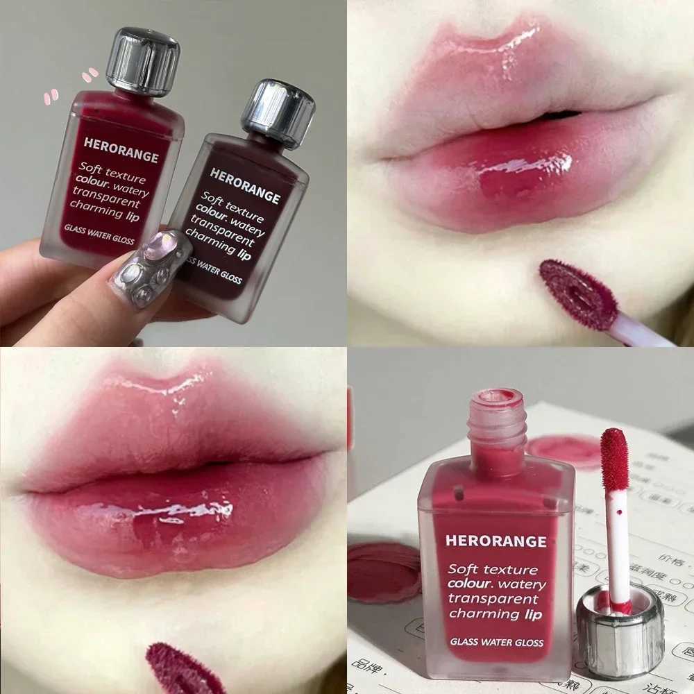 6-color water mirror gloss lipstick natural and lasting moisturizing liquid lipstick cosmetics W241101