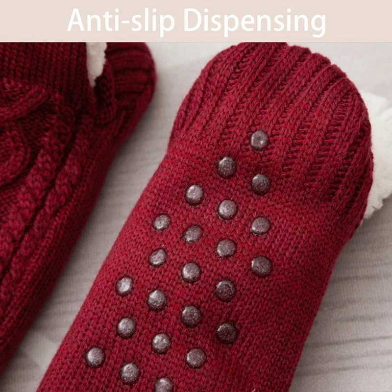 New Thermal Mens Slipper Winter Warm Short Cotton Thickened Home Sleeping Soft Non Slip Grip Fuzzy Floor Sock Fluffy Male LX241102