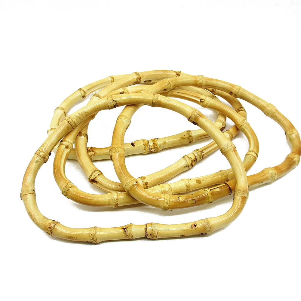 13cm 15cm Round Bamboo Bag Handle Replacement Women's Handbags Accessory For Handcrafted new Handbag 2025 DIY Bag Part Accessories