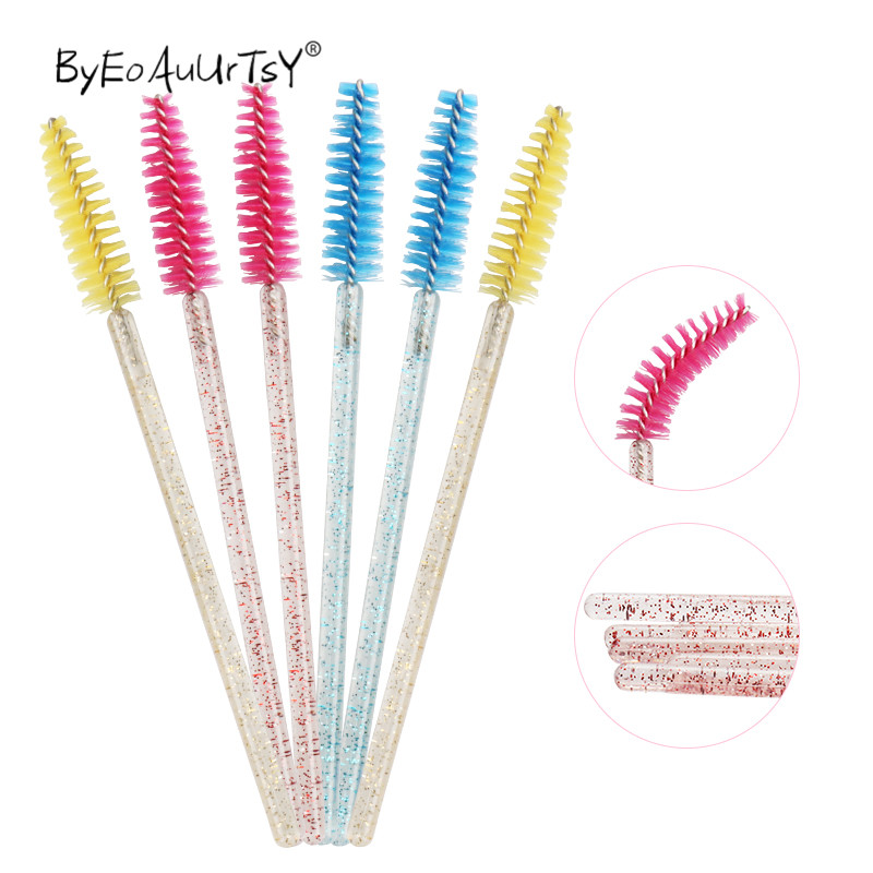 d e Eyelash Makeup Brushes Shiny pcs Disposable Mascara Wands Applicator Spoolers Eye Lashes Cosmetic Brush Tool