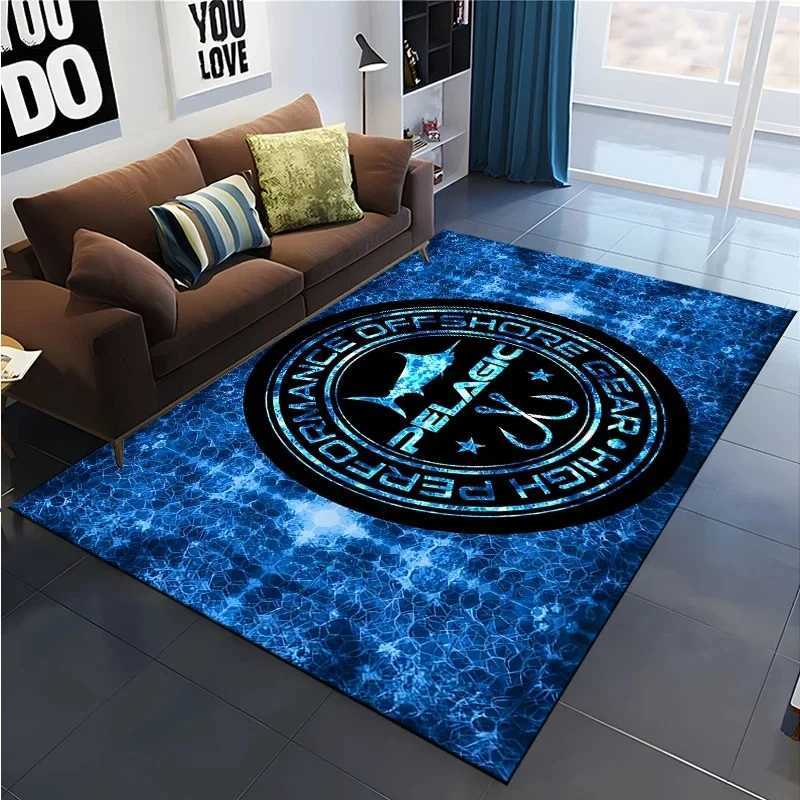 3Size Pelagic-Fishing Pattern Rug Carpet for Living Room Bathroom Mat Creative Doormat Carpet for Bedroom Home Decor CarpetsXJ241101