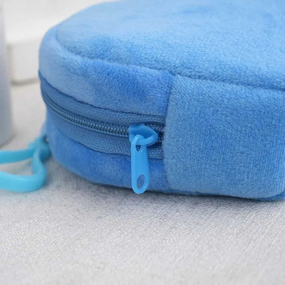 1Pcs Plush Schoolbag Coin Purse Kaii Pure Color Keychain Cute Wallet ID Card Bag Candy Coin Bag for WomenXJ241111