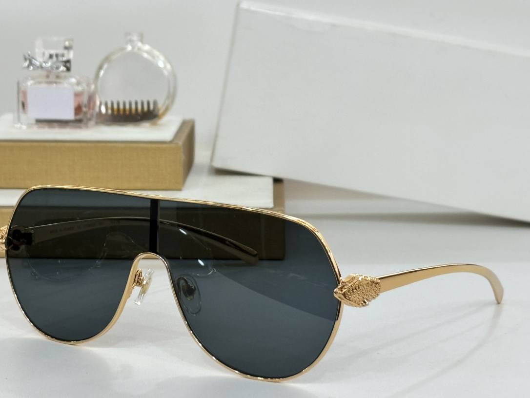 Fashion Sunglasses For Men and Women 0643 One-Piece Lenses Leisure Travel Catwalk Style UV400 Anti-Ultraviolet Retro Plate Metal Full Frame Eyeglasses Random Box