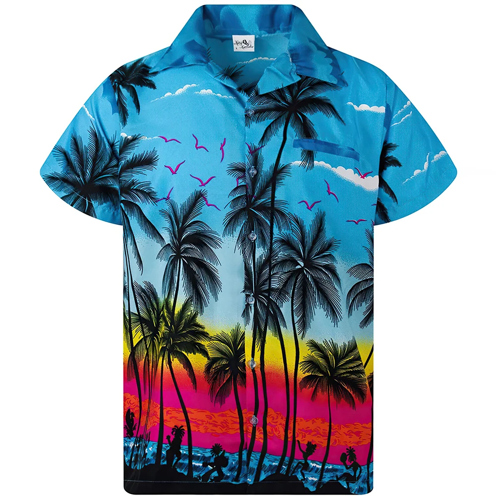 new Mens Designer Clothes 3D Printing Shirt Oversized Summer 2023 Travel Hawaii Beach Hawaiian Haruku 2025 Floral Camisa Masculino