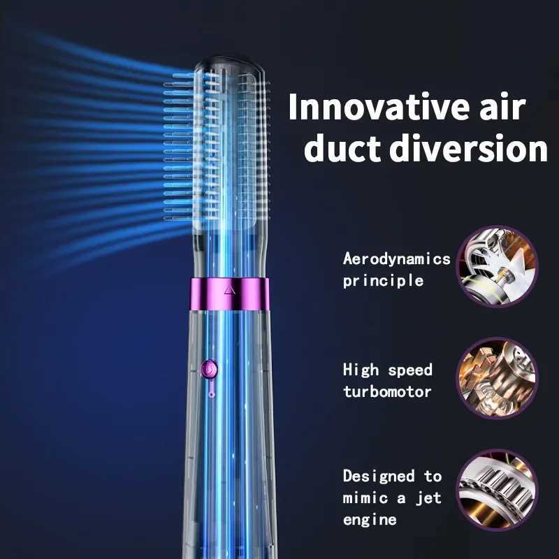 Hair Dryers Hair Dryer 5 in 1 Hot Air Comb Function Professional Electric Hair Brush Multifunction Salon Style Tool Fast Dry Blow Dryer 240401