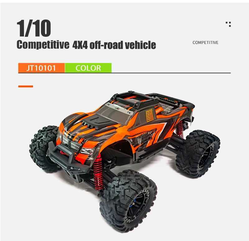 RC Car 1/10 4WD 2.4G Remote Control Car 550 Carbon Brush Powerful Motor Drift Off road Desert Racing Car Remote Control Truck Toy X241101