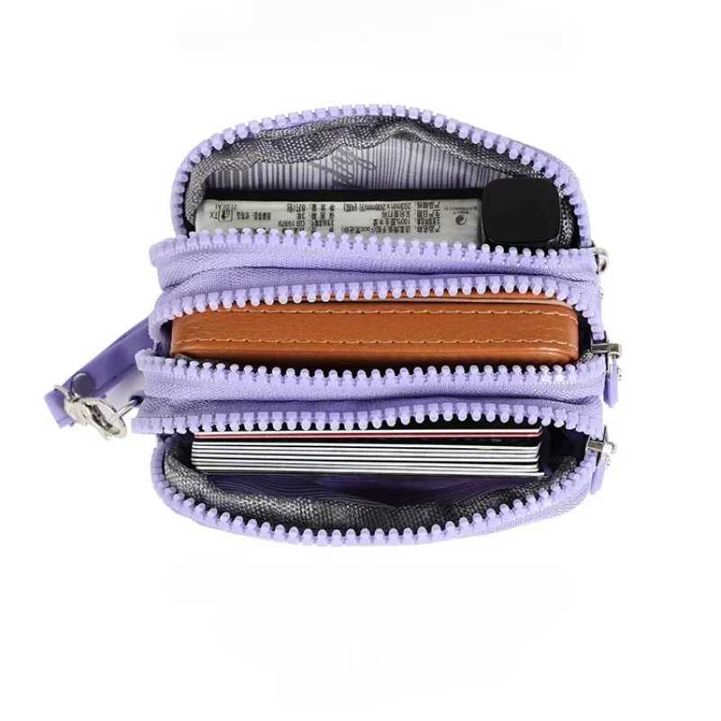 Nyl Short Zipper Three Layer Coin Purse Large Capacity Letter Simple Storage Bag Storage Bag Card Holder Zipper Wallet WomenXJ241111