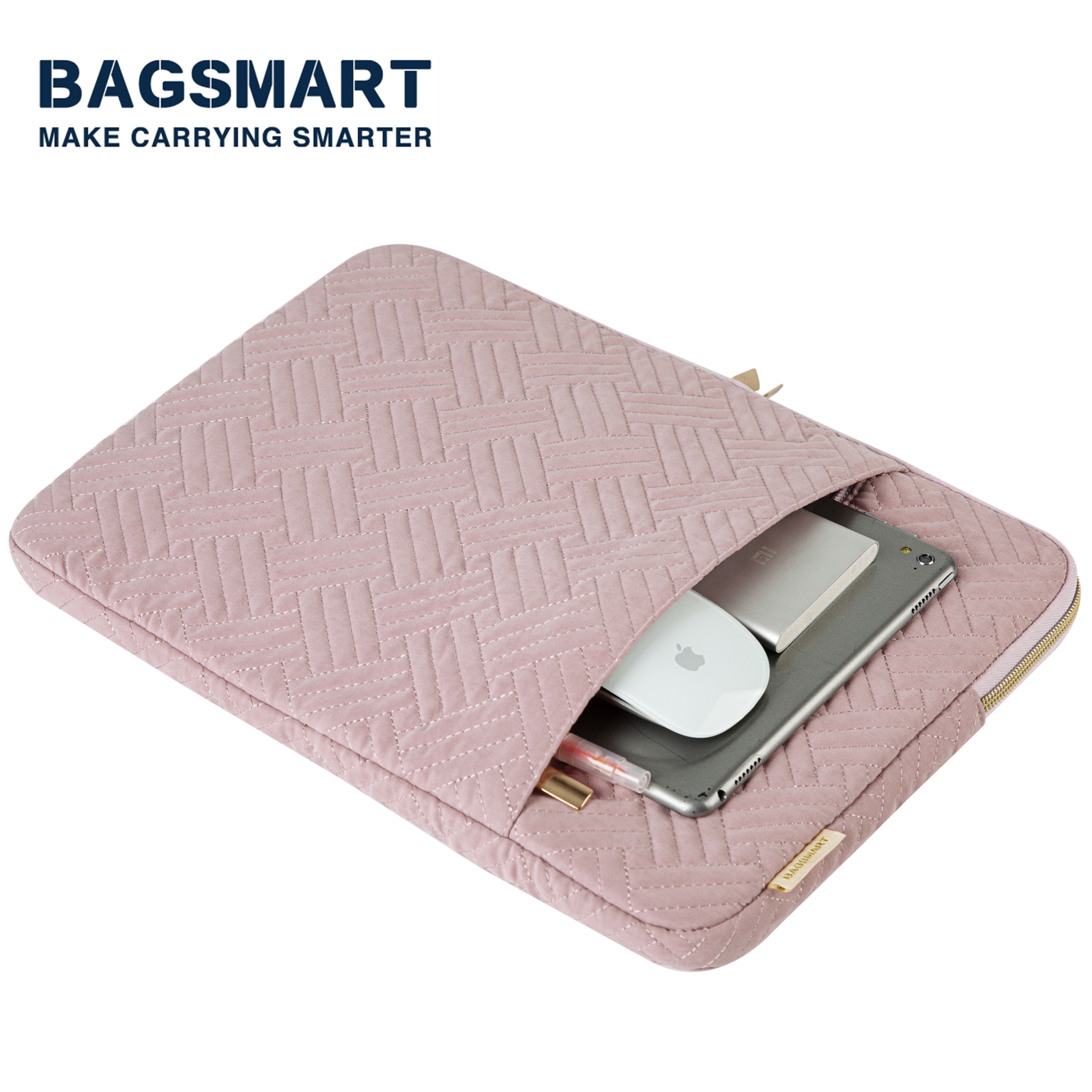 BAGSMART Laptop Sleeve Laptop Cover 13.3 inch Notebook MacBook Pro 14 inch Computer Water Repellent Protective Case with Pocket