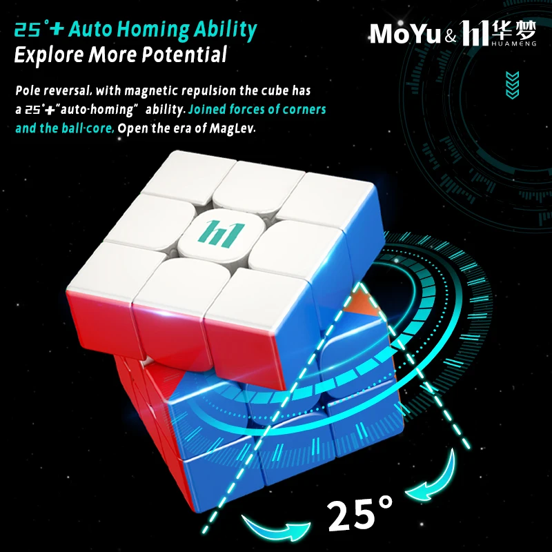 Moyu YS3M Maglev Ball UV3x3 The Soul of Racing Magnetic Magic Speed Cube Huameng YS3M 3X3 Cubo Magico Souptoys Children Toys