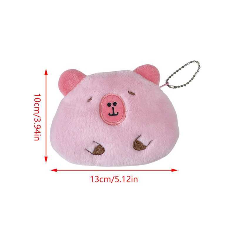 Creative Capybara Plush Coin Purse Fi Kaii Mini Storage Bag Keychain Carto Bags Pendant Decorati GiftsXJ241111