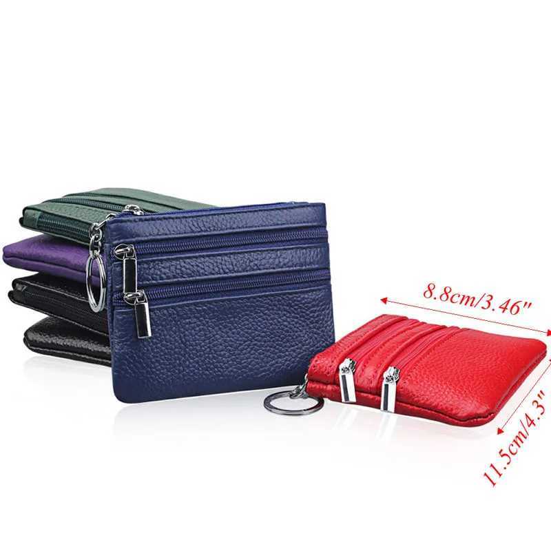Fi Leather Women Wallet Cluh e/Two Zip Female Short Small Coin Purse Brand New Design Soft Mini Card C HolderXJ241111
