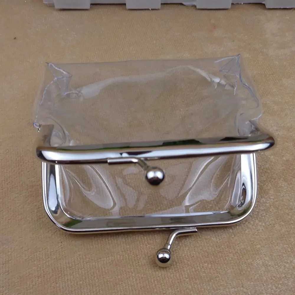 2024 Transparent Coin Purse Lipstick Credit ID Card Ir Mouth Clip Bank Card Bus Card Holder Change Purse Small WalletXJ241111