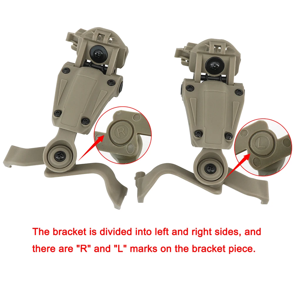 Tactical Airsoft Shooting Headset Accessories Tactical ARC Helmet Rail Adapter for EARMOR M32 / M32H Electronic Hunting Earmuffs