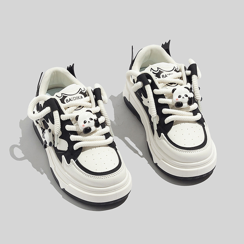 Women's Spring and Autumn New Panda Thick soled Sports and Leisure Board Shoes Free Shipping