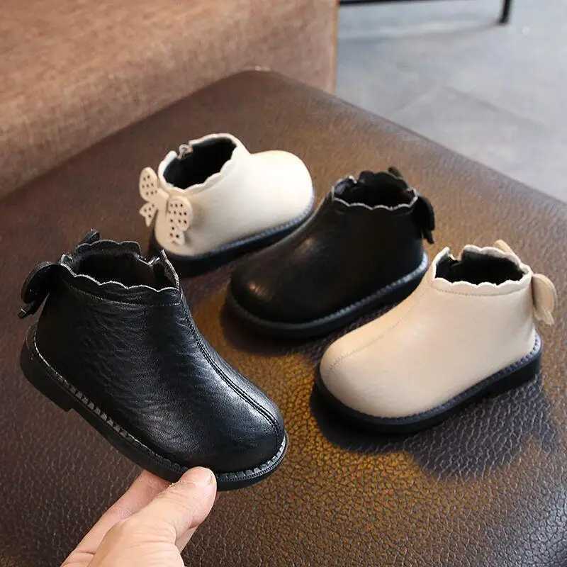 Baby boots plush cotton shoes princess shoes soft soled toddler shoes ankle boots girls winter shoes girls winter shoes M241102
