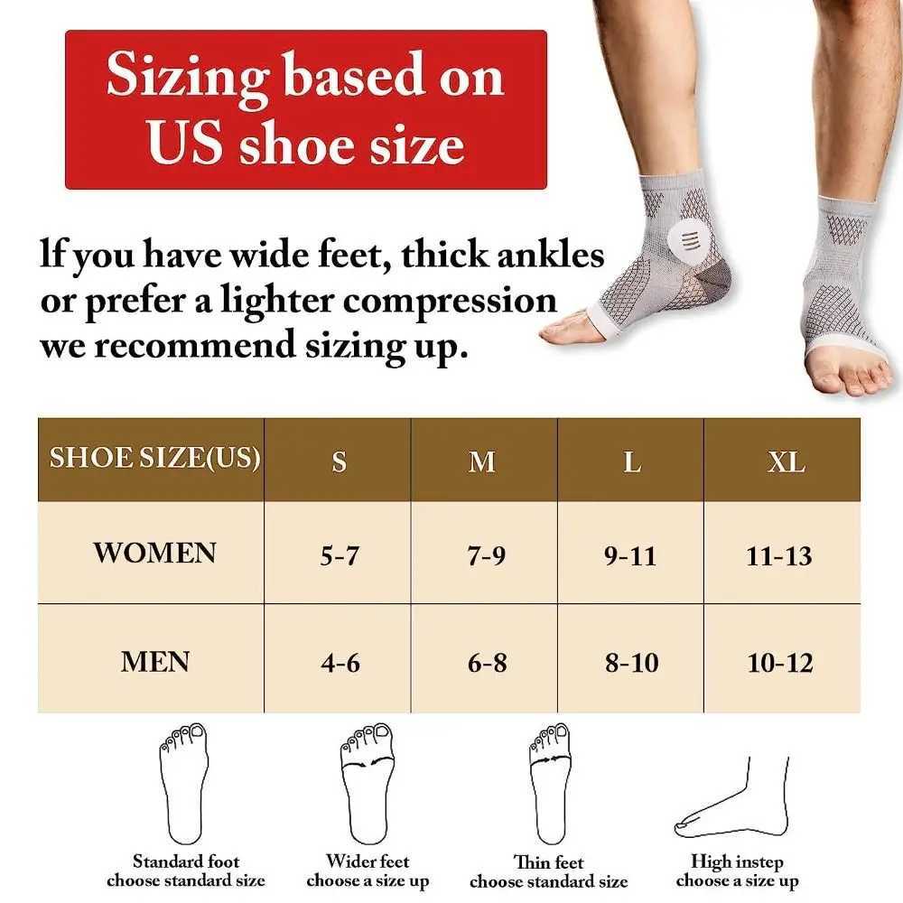 2Pcs Neuropathy Soothe Relief Compression 20-30 mmHg Comprex Ankle Sleeves for Arch Support Achilles Tendonitis LX241102