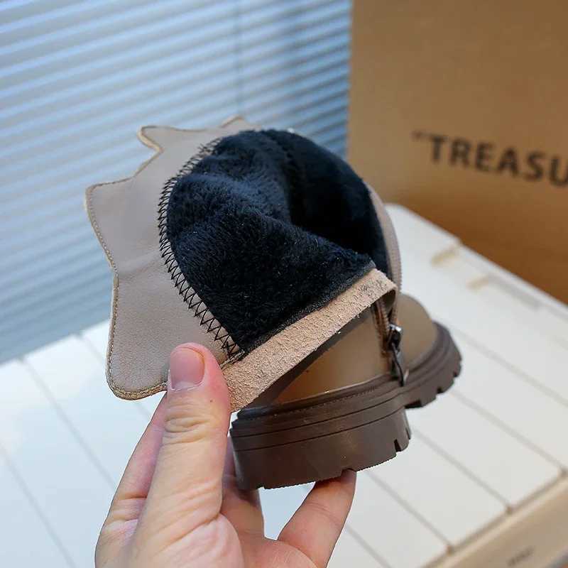 Winter childrens shoes girls sweet bow knot princess shoulder strap cotton boots elegant and fashionable version childrens small leg boots M241102