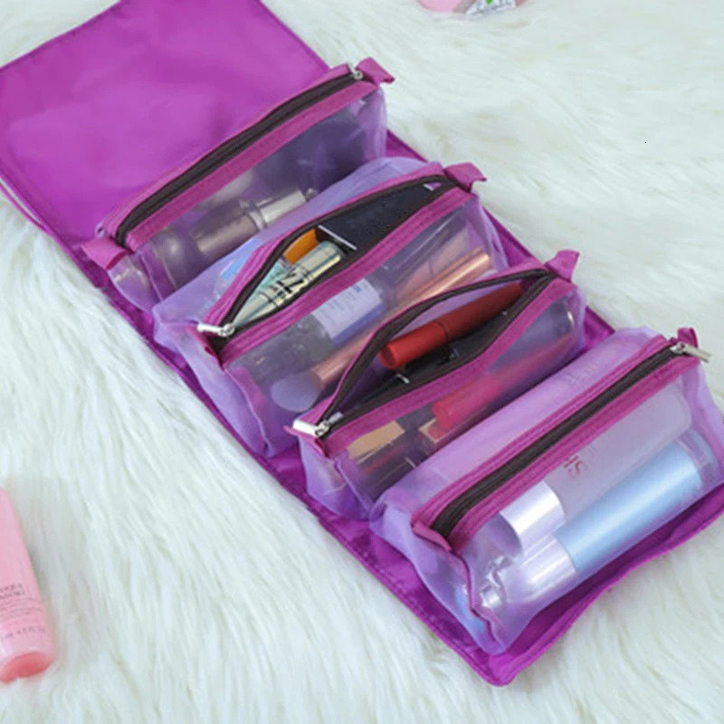 Multi functional travel makeup bag womens makeup bag bathroom organizer waterproof womens storage detachable makeup box 241031