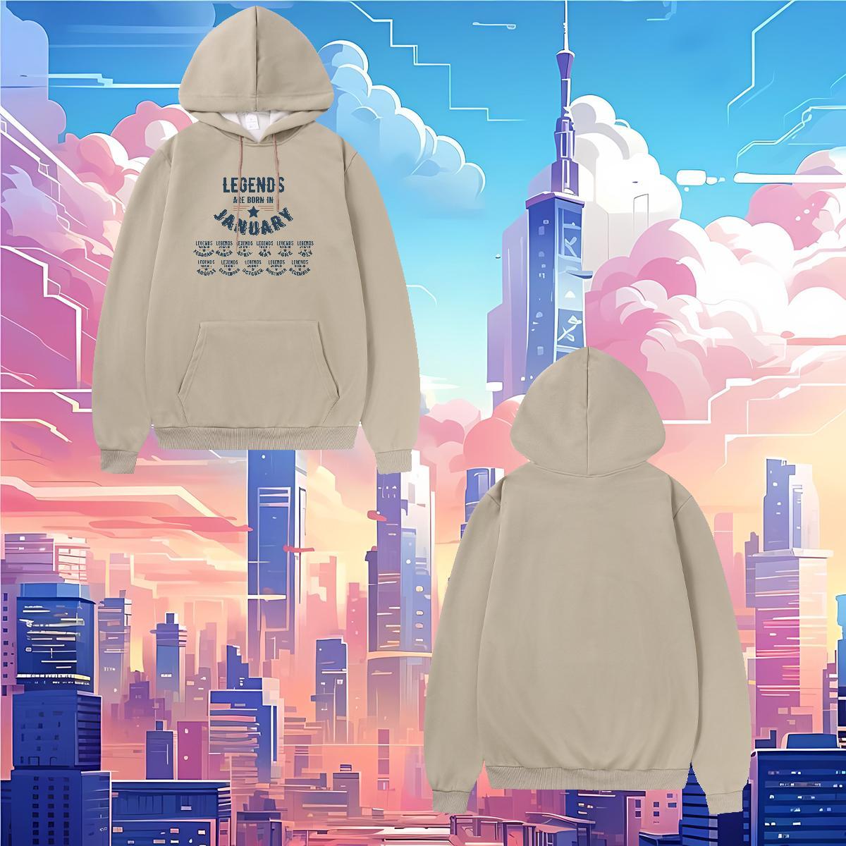 Classic Casual Women Hoodie Long Sleeve Drawstring Loose Couples Hoodie Anime Top Hoodie 350g Cotton Street