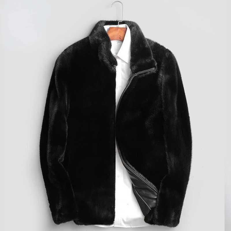 Luxury Brands Mens Clothing Fur Jackets Mink Fur Faux Fur Coat Winter High Quality Warm Design Thick Business Casual OuterwearXJ241102