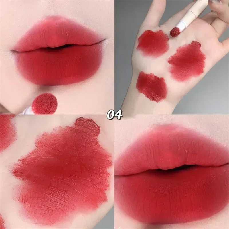 Korean fluffy velvet soft lipstick liquid lipstick matte rose red pigment waterproof durable dye face cream W241101
