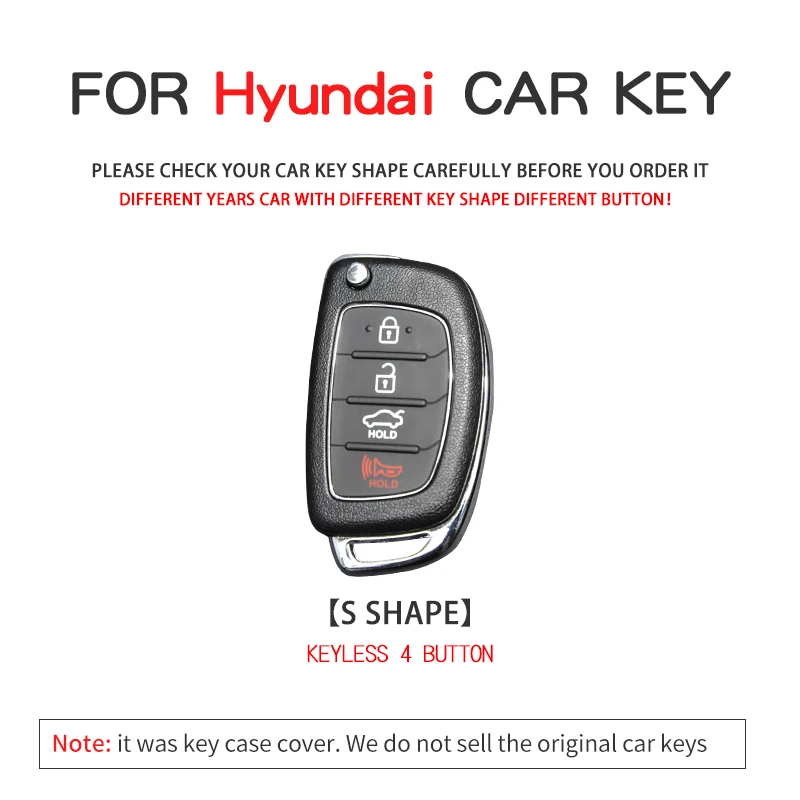 Flip Folding Key TPU Car Key Case Cover for Hyundai Sonata 2015 Santa Fe 2013 GLS 4 Buttons Key Shell Fob Auto Car Accessories