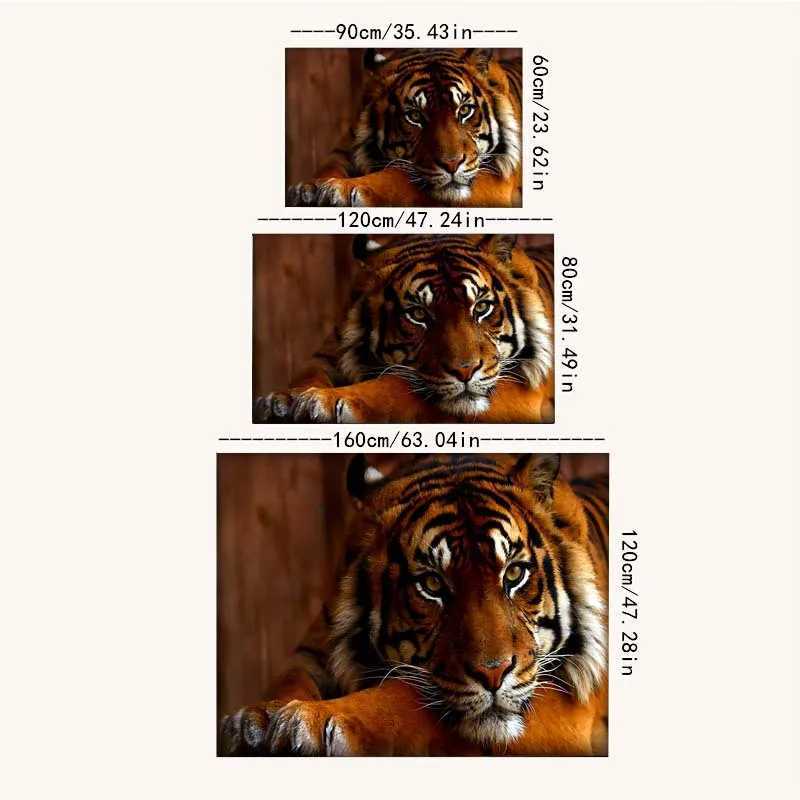 3D Printing Tiger Pattern Living Room Carpet Sofa Table Large Area Rugs Kitchen Entrance Door Mat Kitchen Hallway Balcony RugsXJ241101