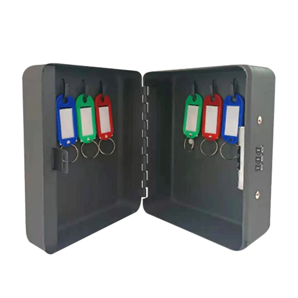 Wall Mounted Modern With Lock Key Cabinet Security Box Durable Storage Organizer Office Home Metal Portable 6Keys, 28Keys