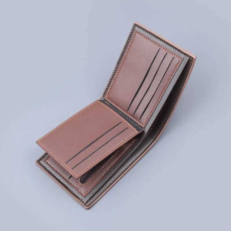 Wallet Mens PU Leather Purse for Men Wallets with Zipper Card Holder Coin Pocket Male Mey Bag ClassicXJ241111