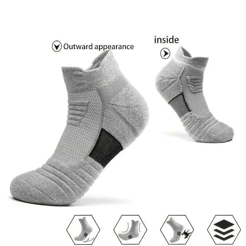 Anti-slip Men Women Cotton Sock Short Long Tube Soccer Basketball Sport Breathable Deodorous 39-45 LX241102