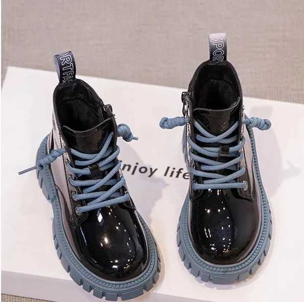 South Korean Sle Womens Fashion Boots Trend Edition Womens Boots Anti slip Soft soled Leather Boots Childrens Platform M241102