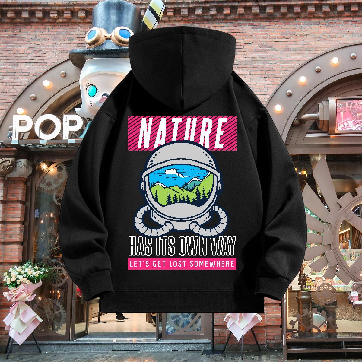 2024 Autumn Winter Men Hoodie Breathable Hooded Collar Popular Hoodie Pullover Customized Clothes Hoodie Y2K Tech Fleece