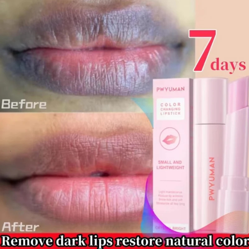 White dark lipstick deep light melanin facial mask gloss oil exfoliate nourish faded lip line Korean sleep lipstick 241031