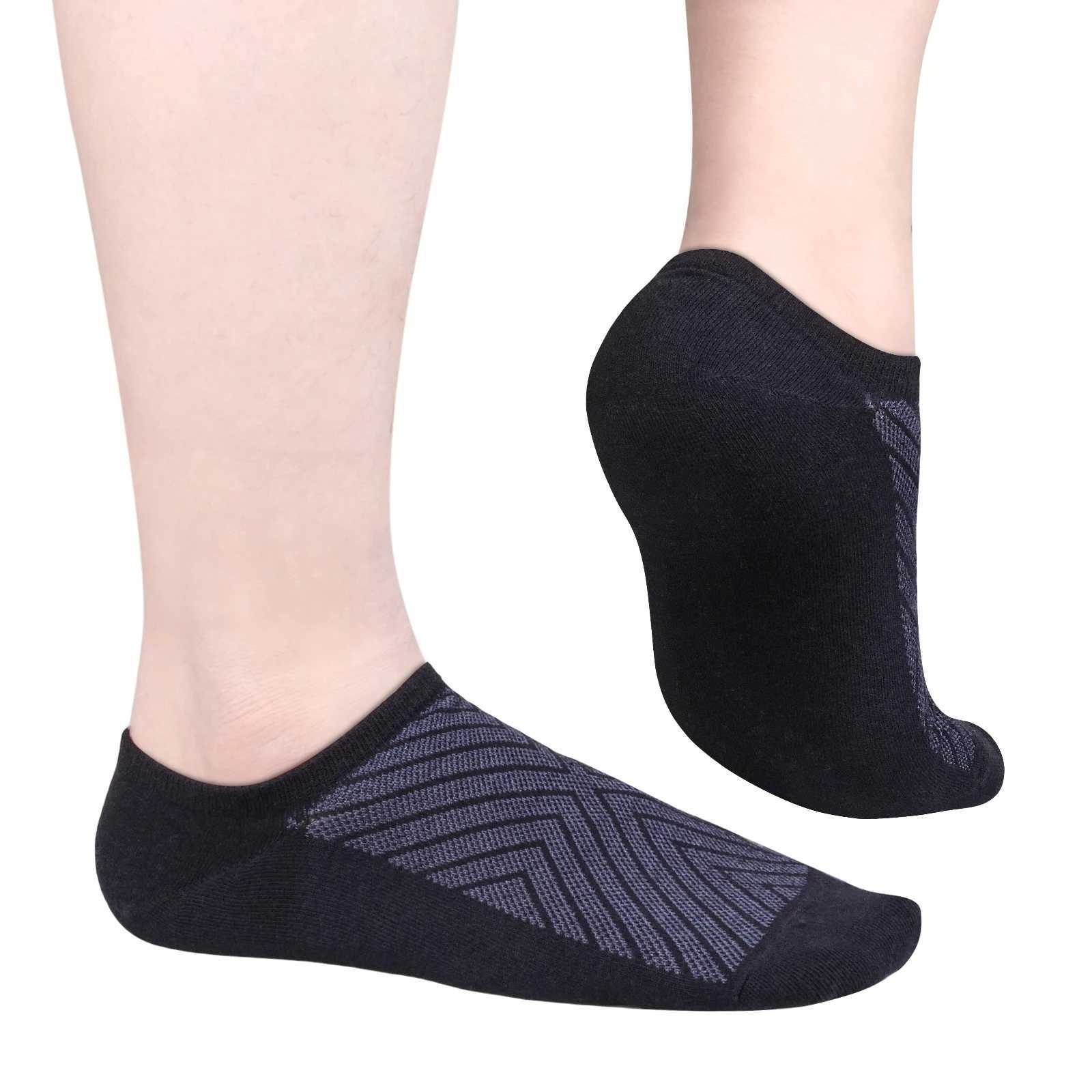 YUEDGE Mens No Show Anti Odor Lightweight Thin Invisible Bamboo For Men Size 37-46 6 Pairs LX241102