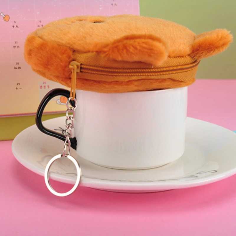 Animal Coin Purse Zipper Wallets Free Shipping Items Women Medero Carto Plush Cute Creative Small Purse With KeychainXJ241111