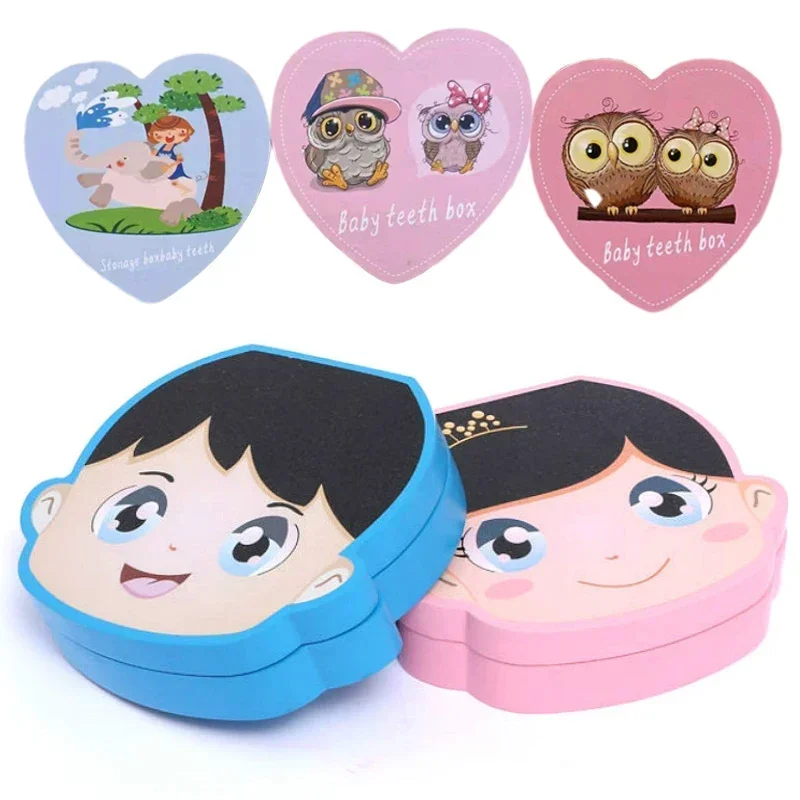 Spanish English Color Wooden Baby Tooth Box Boy Girl Organizer Milk Teeth Storage 2025 Collect new Teeth Umbilica Save for Newborn Gifts