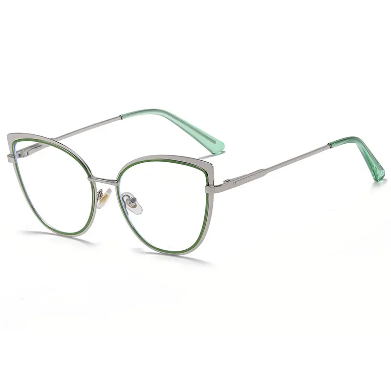 2024 Anti-blue Light Women Cat Eye Eyeglasses Frame Brand Designer Oversized Optical Glasses Frames Clear Glasses
