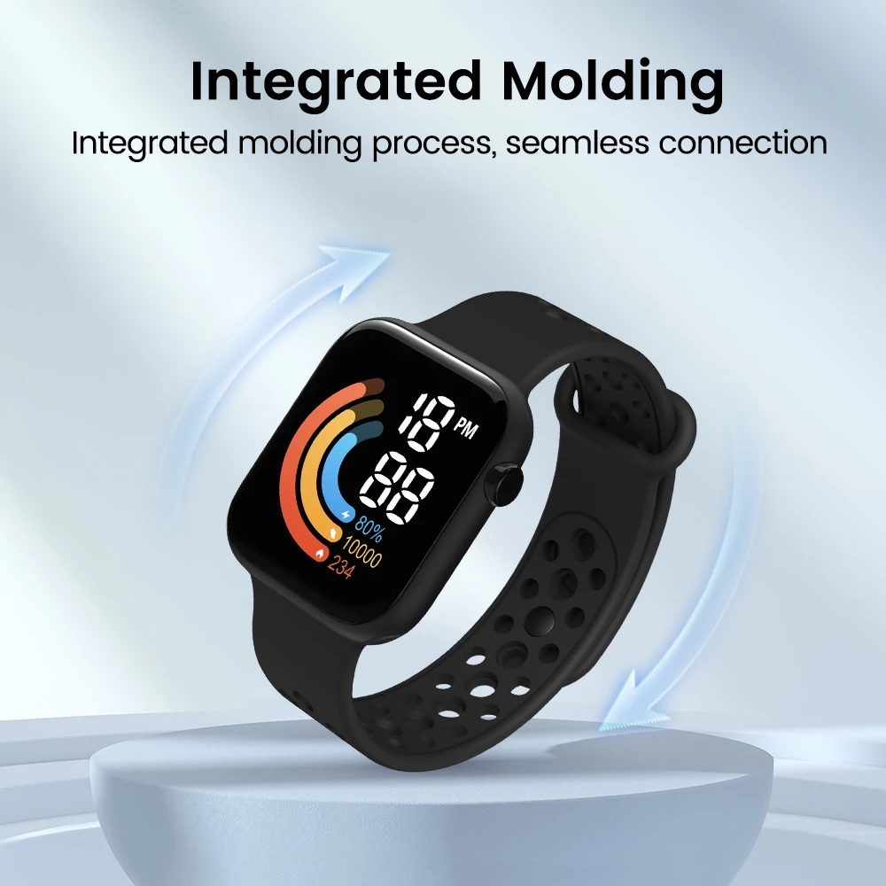 Children Kids Watch LED Digital Sports Watches Smart Clock Silicone Waterproof Wristwatch Electronic Watch for Boy Girls Student
