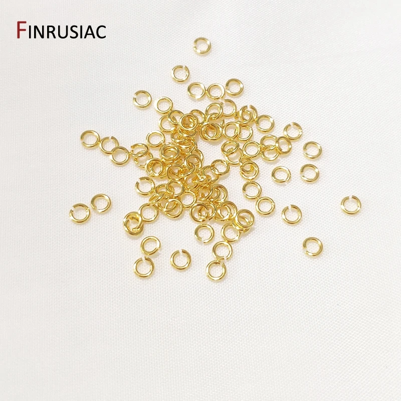 Real Gold Plated Brass Jump Rings,Wholesale Split Ring Connectors For DIY Jewelry Making Accessories Supplies Findings