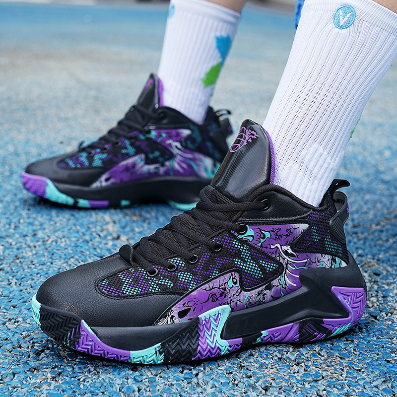 Basketball shoes men's shoes cushioning rubber sole student sneakers sneakers Free shipping